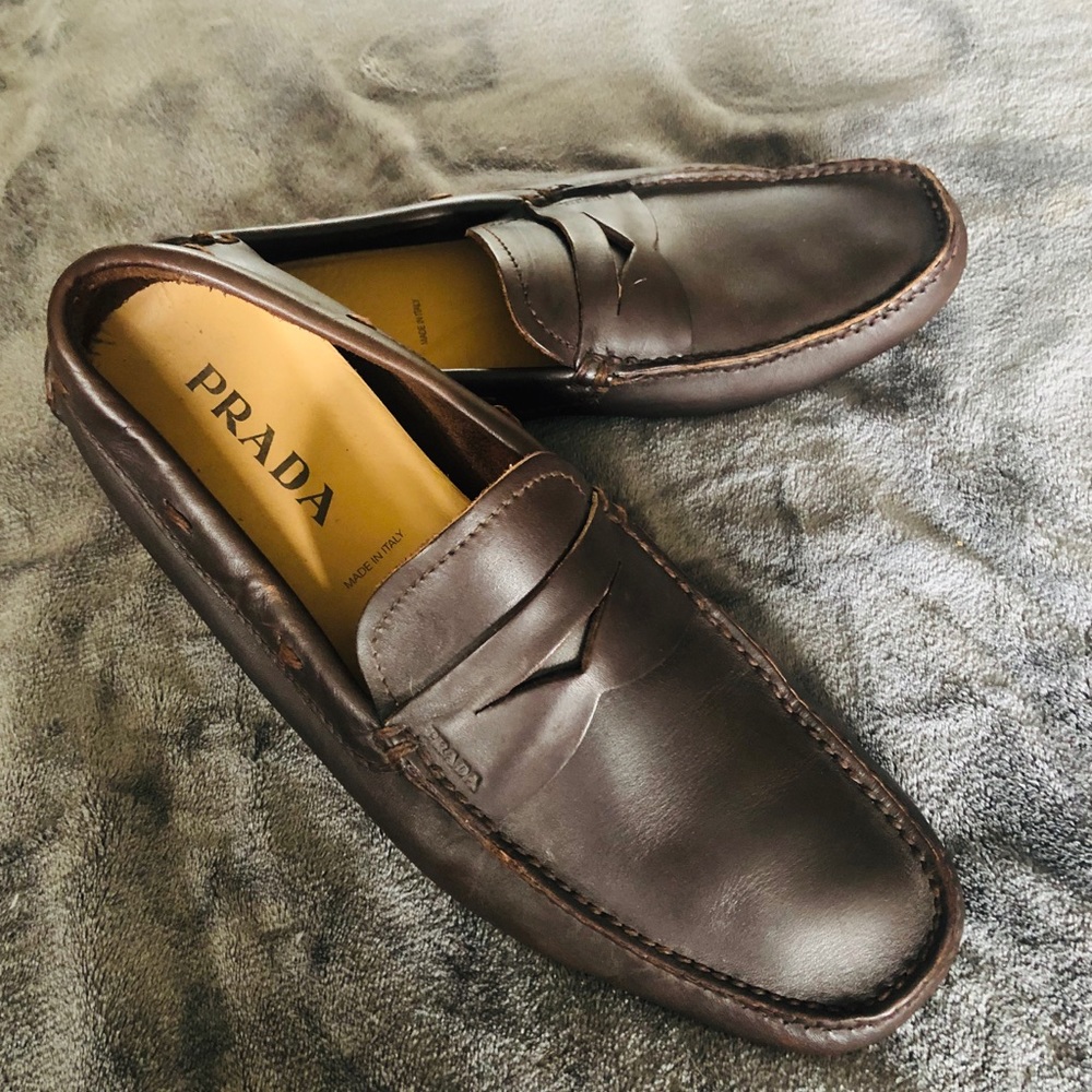 Prada, Men’s Leather Driving Loafers